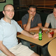 Krouse enjoys a Sprite at a local bar with friends McRoddy and Orr.